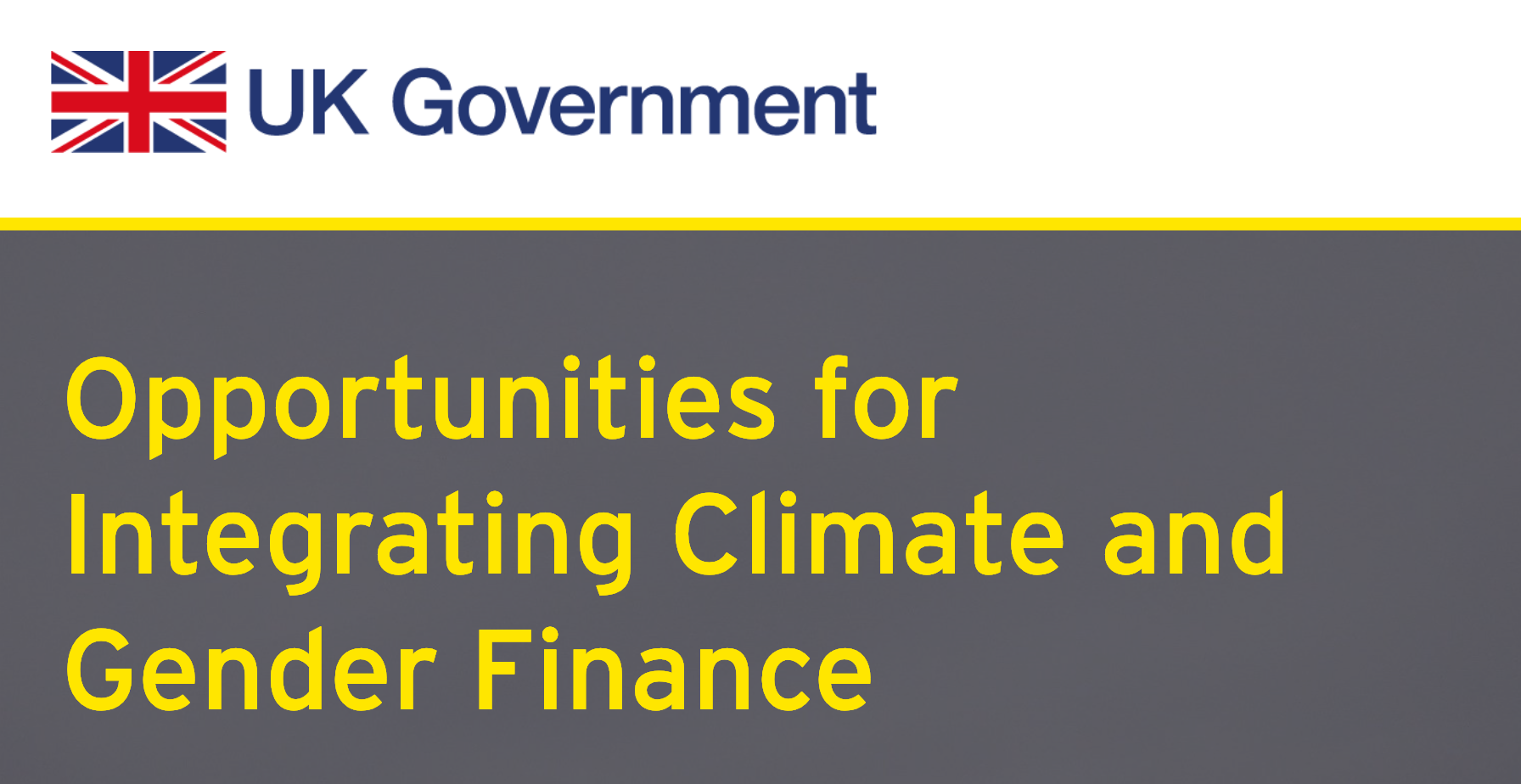 Opportunities for Integrating Climate and Gender Finance