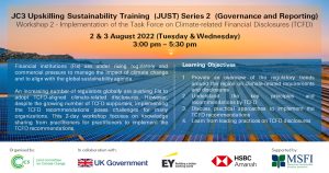 Read more about the article JC3 Upskilling Sustainability Training (JUST) Series 2 (Governance and Reporting)